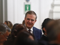 Marcelo Ebrard, Minister of Economy, attends the swearing-in ceremony of Clara Brugada Molina as Mexico City Head of Government at the Congr...