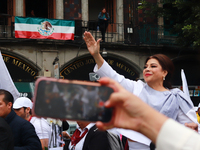 Incoming Mexico City Chief of Government Clara Brugada Molina takes a tour in gratitude to the Mexicans after receiving the baton of command...