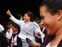 Incoming Mexico City Chief of Government Clara Brugada Molina takes a tour in gratitude to the Mexicans after receiving the baton of command...