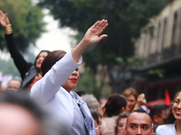 Incoming Mexico City Chief of Government Clara Brugada Molina takes a tour in gratitude to the Mexicans after receiving the baton of command...