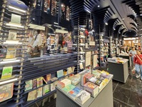 Visitors visit Zhongshuge Bookstore, the first bookstore to open in Tianjin, China, on September 30, 2024. (