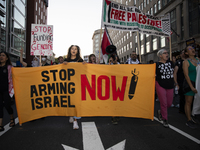 Hundreds gather during a pro-Palestinian rally as part of an international day of action near the White House in Washington DC, USA, on Octo...