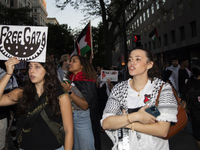 Hundreds gather during a pro-Palestinian rally as part of an international day of action near the White House in Washington DC, USA, on Octo...