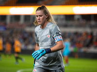 Chicago Red Stars goalkeeper Sydney Schneider (37) participates in a match between Houston Dash and Chicago Red Stars in Houston, Texas, on...