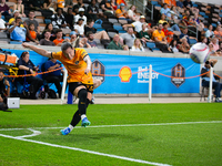 Houston Dash forward Ramona Bachmann (28) kicks the ball during a match between Houston Dash and Chicago Red Stars in Houston, Texas, on Oct...