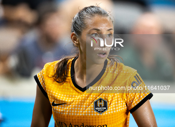 Houston Dash midfielder (15) Barbara Olivieri participates in a match between Houston Dash and Chicago Red Stars at Shell Energy Stadium in...