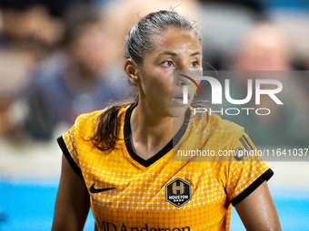 Houston Dash midfielder (15) Barbara Olivieri participates in a match between Houston Dash and Chicago Red Stars at Shell Energy Stadium in...