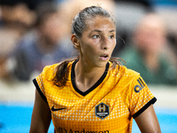 Houston Dash midfielder (15) Barbara Olivieri participates in a match between Houston Dash and Chicago Red Stars at Shell Energy Stadium in...