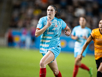 Chicago Red Stars midfielder Taylor Malham (32) participates in a match between Houston Dash and Chicago Red Stars at Shell Energy Stadium i...