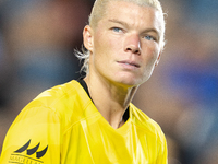 Houston Dash goalkeeper Jane Campbell (1) participates in a match between Houston Dash and Chicago Red Stars in Houston, Texas, on October 4...