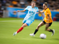 A match takes place between Houston Dash and Chicago Red Stars in Houston, Texas, on October 4, 2024, at Shell Energy Stadium. (