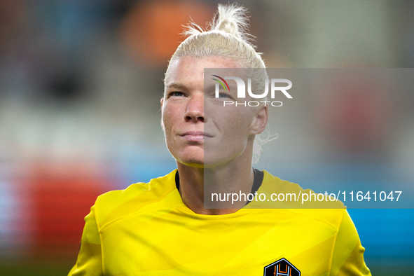 Houston Dash goalkeeper Jane Campbell (1) participates in a match between Houston Dash and Chicago Red Stars in Houston, Texas, on October 4...