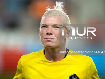 Houston Dash goalkeeper Jane Campbell (1) participates in a match between Houston Dash and Chicago Red Stars in Houston, Texas, on October 4...