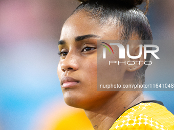 Houston Dash defender Tarciane Lima (3) participates in a match between Houston Dash and Chicago Red Stars at Shell Energy Stadium in Housto...