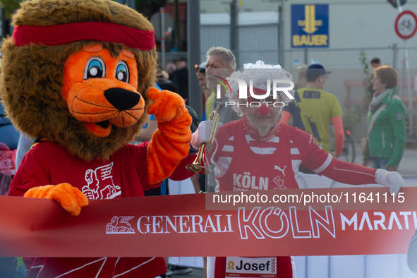 Thousands of people take part in the traditional Cologne Marathon in Cologne, Germany, on October 6, 2024. 