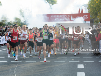 Thousands of people take part in the traditional Cologne Marathon in Cologne, Germany, on October 6, 2024. (