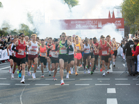 Thousands of people take part in the traditional Cologne Marathon in Cologne, Germany, on October 6, 2024. (