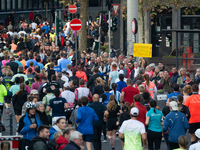 Thousands of people take part in the traditional Cologne Marathon in Cologne, Germany, on October 6, 2024. (