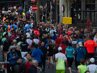 Thousands of people take part in the traditional Cologne Marathon in Cologne, Germany, on October 6, 2024. (