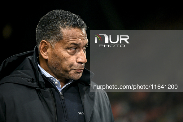 RKC trainer Henk Fraser is present during the match between Utrecht and RKC at Stadium de Galgenwaard in Utrecht, Netherlands, on October 5,...