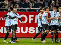 RKC forward Denilho Cleonise celebrates the 0-1 goal during the match between Utrecht and RKC at Stadium de Galgenwaard in Utrecht, Netherla...