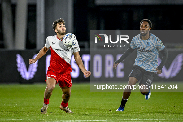 FC Utrecht defender Souffian El Karouani and RKC forward Denilho Cleonise play during the match between Utrecht and RKC at Stadium de Galgen...