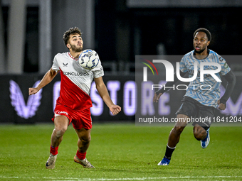 FC Utrecht defender Souffian El Karouani and RKC forward Denilho Cleonise play during the match between Utrecht and RKC at Stadium de Galgen...