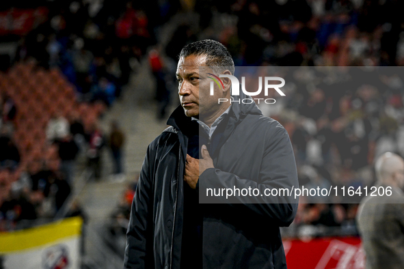 RKC trainer Henk Fraser is present during the match between Utrecht and RKC at Stadium de Galgenwaard in Utrecht, Netherlands, on October 5,...