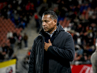 RKC trainer Henk Fraser is present during the match between Utrecht and RKC at Stadium de Galgenwaard in Utrecht, Netherlands, on October 5,...