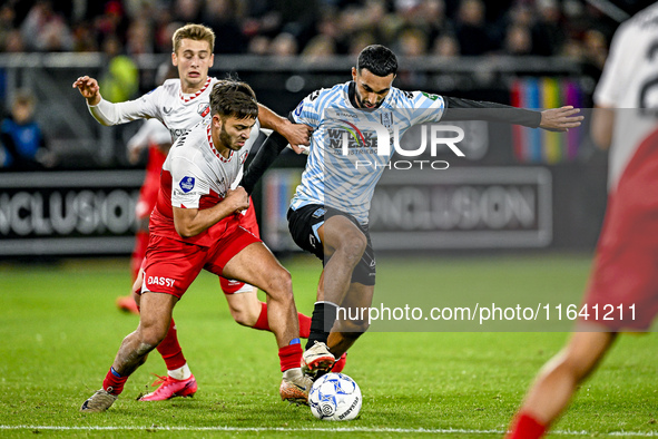 FC Utrecht defender Souffian El Karouani and RKC midfielder Yassin Oukili play during the match between Utrecht and RKC at Stadium de Galgen...