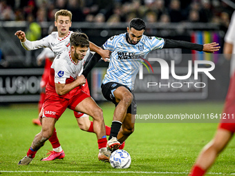 FC Utrecht defender Souffian El Karouani and RKC midfielder Yassin Oukili play during the match between Utrecht and RKC at Stadium de Galgen...