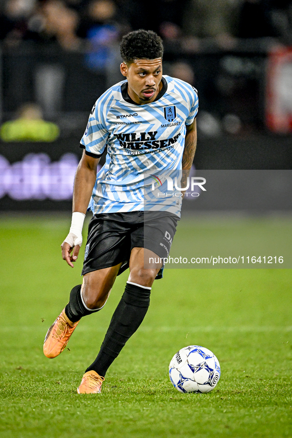 RKC forward Richonell Margaret plays during the match between Utrecht and RKC at Stadium de Galgenwaard in Utrecht, Netherlands, on October...