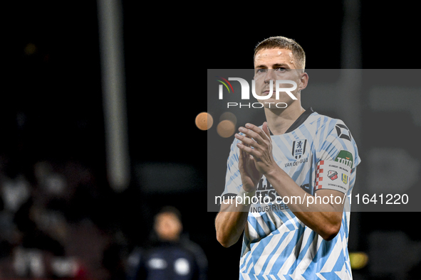 RKC defender Dario van de Buijs plays during the match between Utrecht and RKC at Stadium de Galgenwaard in Utrecht, Netherlands, on October...