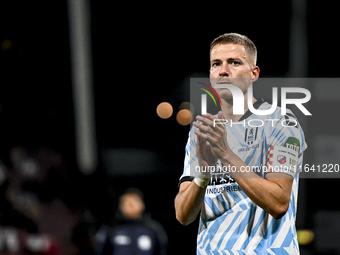 RKC defender Dario van de Buijs plays during the match between Utrecht and RKC at Stadium de Galgenwaard in Utrecht, Netherlands, on October...