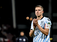 RKC defender Dario van de Buijs plays during the match between Utrecht and RKC at Stadium de Galgenwaard in Utrecht, Netherlands, on October...