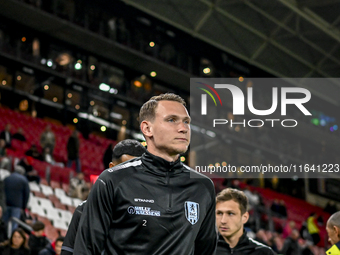 RKC defender Julian Lelieveld plays during the match between Utrecht and RKC at Stadium de Galgenwaard in Utrecht, Netherlands, on October 5...