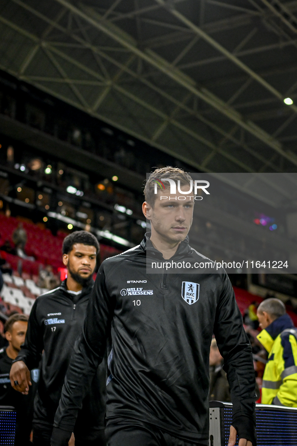 RKC midfielder Reuven Niemeijer plays during the match between Utrecht and RKC at Stadium de Galgenwaard in Utrecht, Netherlands, on October...