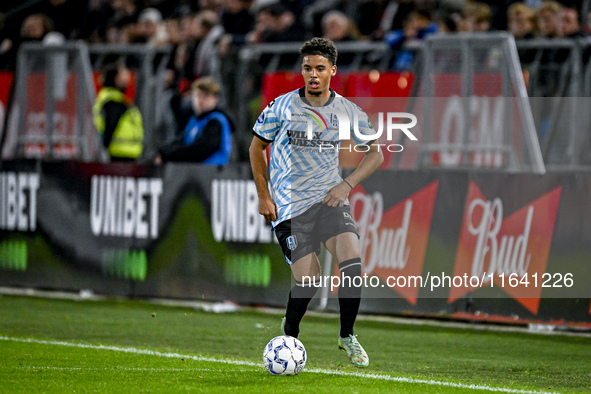 RKC midfielder Daouda Weidmann plays during the match between Utrecht and RKC at Stadium de Galgenwaard in Utrecht, Netherlands, on October...