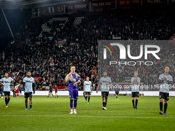 Players of RKC thank the fans after the match during the game Utrecht - RKC at the Stadium de Galgenwaard for the season 2024-2025 in Utrech...