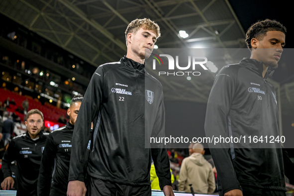 RKC midfielder Tim van der Loo plays during the match between Utrecht and RKC at Stadium de Galgenwaard in Utrecht, Netherlands, on October...