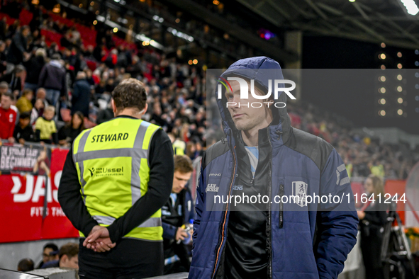 RKC defender Julian Lelieveld plays during the match between Utrecht and RKC at Stadium de Galgenwaard in Utrecht, Netherlands, on October 5...