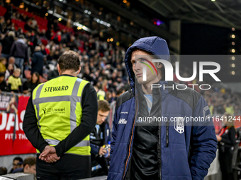 RKC defender Julian Lelieveld plays during the match between Utrecht and RKC at Stadium de Galgenwaard in Utrecht, Netherlands, on October 5...