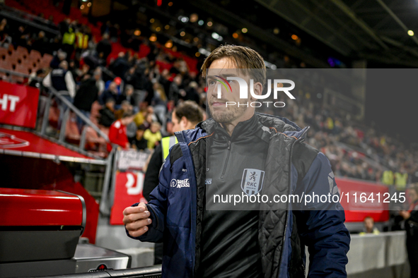 RKC midfielder Patrick Vroegh plays during the match between Utrecht and RKC at Stadium de Galgenwaard in Utrecht, Netherlands, on October 5...