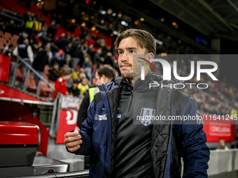 RKC midfielder Patrick Vroegh plays during the match between Utrecht and RKC at Stadium de Galgenwaard in Utrecht, Netherlands, on October 5...