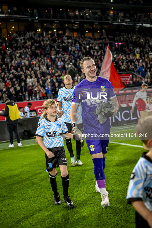 RKC goalkeeper Yanick van Osch plays during the match between Utrecht and RKC at Stadium de Galgenwaard in Utrecht, Netherlands, on October...