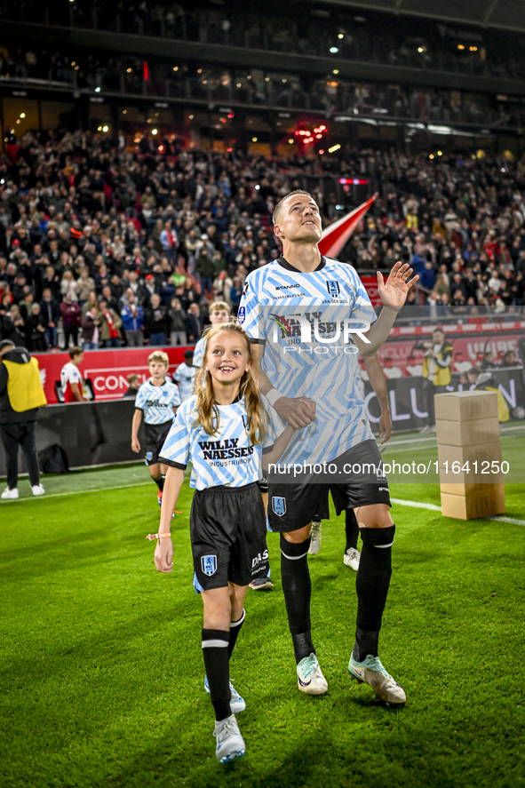 RKC defender Dario van de Buijs plays during the match between Utrecht and RKC at Stadium de Galgenwaard in Utrecht, Netherlands, on October...