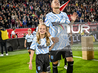 RKC defender Dario van de Buijs plays during the match between Utrecht and RKC at Stadium de Galgenwaard in Utrecht, Netherlands, on October...