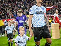 RKC forward Oskar Zawada plays during the match between Utrecht and RKC at Stadium de Galgenwaard in Utrecht, Netherlands, on October 5, 202...