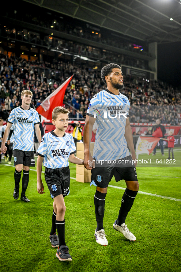 RKC defender Roshon van Eijma plays during the match between Utrecht and RKC at Stadium de Galgenwaard in Utrecht, Netherlands, on October 5...