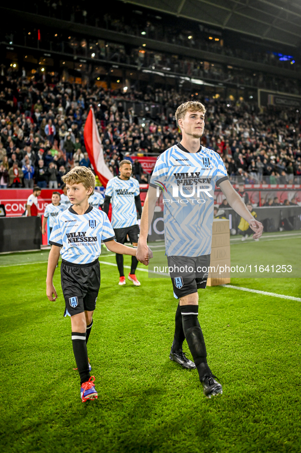 RKC midfielder Tim van der Loo plays during the match between Utrecht and RKC at Stadium de Galgenwaard in Utrecht, Netherlands, on October...